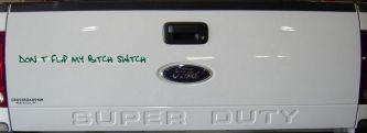 Dont Flip My Bitch Switch Car or Truck Window Decal Sticker (Dark Green)