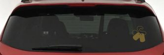 Dog Tags Military Car or Truck Window Decal Sticker (Gold)