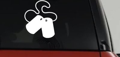 Dog Tags Military Car or Truck Window Vinyl Decal Sticker