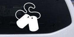 Dog Tags Military Car or Truck Window Decal Sticker