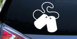 Dog Tags Military Car or Truck Window Decal Sticker