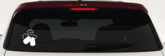 Dog Tags Military Car or Truck Window Vinyl Decal Sticker (White)