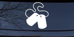 Dog Tags Military Car or Truck Window Decal Sticker