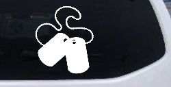 Dog Tags Military Car or Truck Window Decal Sticker