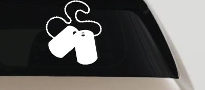 Dog Tags Military Car or Truck Window Vinyl Decal Sticker