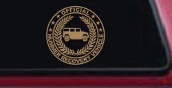 Official Hummer Recovery Vehicle Off Road Car or Truck Window Decal Sticker (Light Brown)