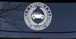 Official Hummer Recovery Vehicle Off Road Car or Truck Window Decal Sticker