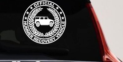 Official Hummer Recovery Vehicle Off Road Car or Truck Window Vinyl Decal Sticker