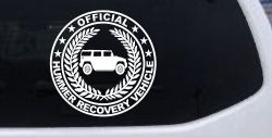 Official Hummer Recovery Vehicle Off Road Car or Truck Window Decal Sticker