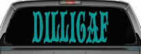 Dilligaf Do I look Like A Give A FxxK Funny Car or Truck Window Decal Sticker (Turquoise)