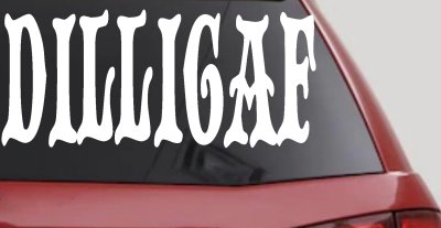 Dilligaf Do I look Like A Give A FxxK Funny Car or Truck Window Vinyl Decal Sticker