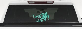 Turtle Life Car or Truck Window Decal Sticker (Mint)