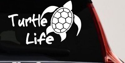 Turtle Life Car or Truck Window Vinyl Decal Sticker
