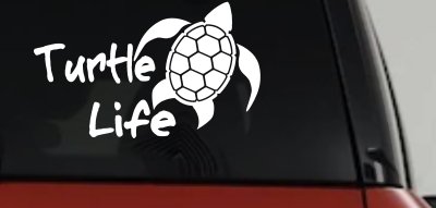 Turtle Life Car or Truck Window Vinyl Decal Sticker