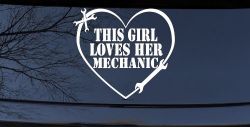 This Girl Loves Her Mechanic Car or Truck Window Decal Sticker