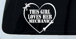 This Girl Loves Her Mechanic Car or Truck Window Decal Sticker