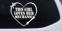 This Girl Loves Her Mechanic Car or Truck Window Decal Sticker