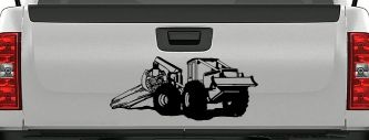Log Skidder Logging Business Car or Truck Window Decal Sticker (Black)