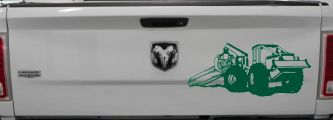 Log Skidder Logging Business Car or Truck Window Decal Sticker (Dark Green)