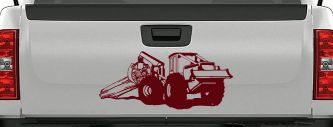 Log Skidder Logging Business Car or Truck Window Decal Sticker (Purple Red)