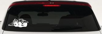 Log Skidder Logging Business Car or Truck Window Decal Sticker (White)