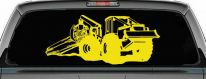 Log Skidder Logging Business Car or Truck Window Decal Sticker (Yellow)