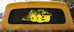 Log Skidder Logging Business Car or Truck Window Vinyl Decal Sticker (Yellow)