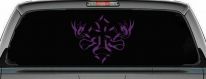 Cross With Doves Christian Car or Truck Window Decal Sticker (Violet)