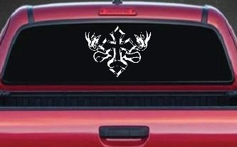 Cross With Doves Christian Car or Truck Window Decal Sticker