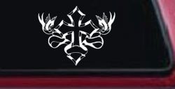 Cross With Doves Christian Car or Truck Window Decal Sticker
