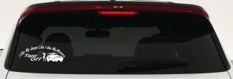 I lIke My Jeeps and Women Tops Off Off Road Car or Truck Window Decal Sticker (White)
