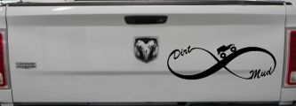 Jeep Infinity Sign with Dirt and mud Off Road Car or Truck Window Vinyl Decal Sticker (Black)
