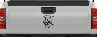 In Memory Of Swirl Vine Hummingbird Car or Truck Window Decal Sticker (Black)
