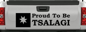 Proud To Be Tsalagi Cherokee Native American Indian Car or Truck Window Decal Sticker (Black)