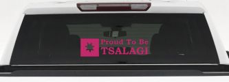 Proud To Be Tsalagi Cherokee Native American Indian Car or Truck Window Decal Sticker (Hot Pink)