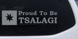 Proud To Be Tsalagi Cherokee Native American Indian Car or Truck Window Decal Sticker (Telegrey)