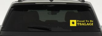 Proud To Be Tsalagi Cherokee Native American Indian Car or Truck Window Decal Sticker (Yellow)