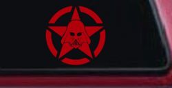 Darth Vader Star Wars Jeep Star Sci Fi Car or Truck Window Decal Sticker (Red)
