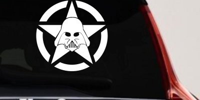 Darth Vader Star Wars Jeep Star Sci Fi Car or Truck Window Vinyl Decal Sticker