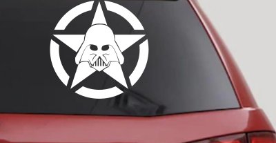 Darth Vader Star Wars Jeep Star Sci Fi Car or Truck Window Vinyl Decal Sticker