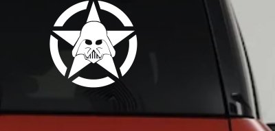 Darth Vader Star Wars Jeep Star Sci Fi Car or Truck Window Vinyl Decal Sticker