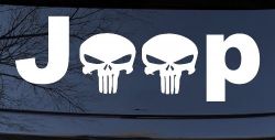 Jeep Punisher Skulls Off Road Car or Truck Window Decal Sticker