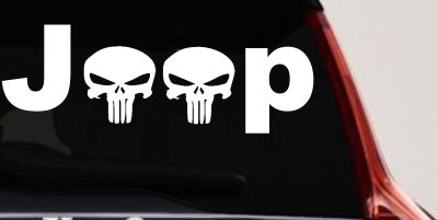 Jeep Punisher Skulls Off Road Car or Truck Window Vinyl Decal Sticker
