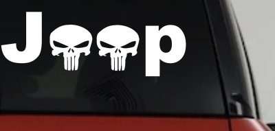 Jeep Punisher Skulls Off Road Car or Truck Window Vinyl Decal Sticker