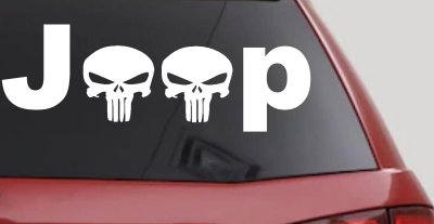 Jeep Punisher Skulls Off Road Car or Truck Window Vinyl Decal Sticker
