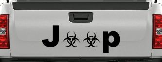 Radio Active Bio Hazard Jeep Off Road Car or Truck Window Vinyl Decal Sticker (Black)