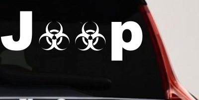Radio Active Bio Hazard Jeep Off Road Car or Truck Window Vinyl Decal Sticker