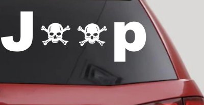 Jeep Skull Crossbones Off Road Car or Truck Window Vinyl Decal Sticker