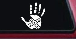 Muddy Dirty Hand Wave Confederate Rebel Flag Off Road Car or Truck Window Decal Sticker