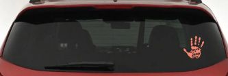 Wave Its A Jeep Thing Muddy Dirty Hand Off Road Car or Truck Window Decal Sticker (Coral)